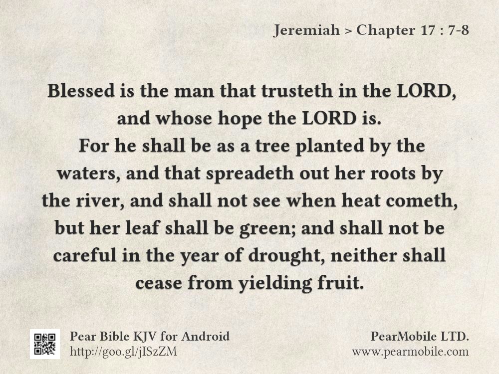 Jeremiah, Chapter 17:7-8